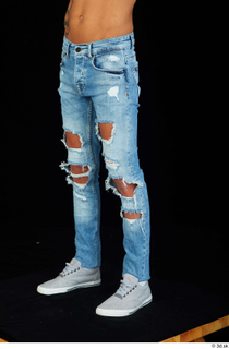 Claudio blue jeans grey sneakers leg lower body 0008.jpg